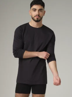 Basic Shirt langarm Rundhals