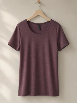 Kurzarmshirt aus Merinowolle & Seide