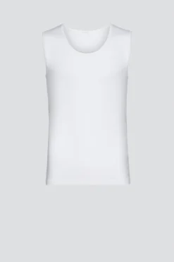 Ärmelloses Shirt aus Baumwolle und Micromodal