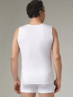Ärmelloses Shirt aus Baumwolle und Micromodal
