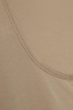 Ärmelloses Shirt aus Baumwolle und Micromodal