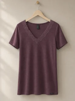 Shirt aus Merinowolle & Seide