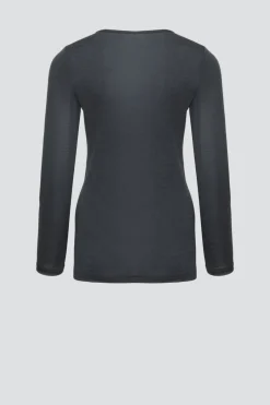 Shirt aus Merinowolle & Seide
