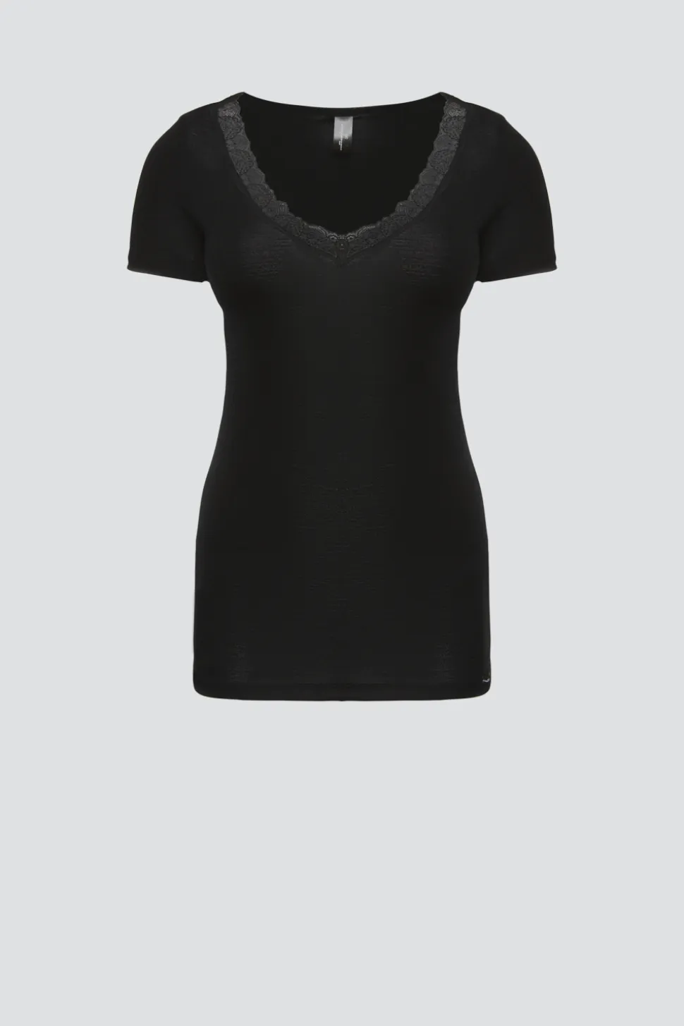 Shirt aus Merinowolle & Seide