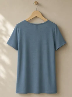 Shirt aus Merinowolle & Seide