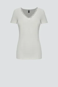 Shirt aus Merinowolle & Seide